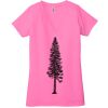 Ladies' Jersey Short-Sleeve Deep V-Neck T-Shirt Thumbnail