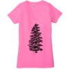 Ladies' Jersey Short-Sleeve Deep V-Neck T-Shirt Thumbnail