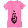 Ladies' Jersey Short-Sleeve Deep V-Neck T-Shirt Thumbnail