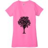 Ladies' Jersey Short-Sleeve Deep V-Neck T-Shirt Thumbnail