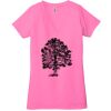 Ladies' Jersey Short-Sleeve Deep V-Neck T-Shirt Thumbnail