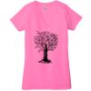 Ladies' Jersey Short-Sleeve Deep V-Neck T-Shirt Thumbnail
