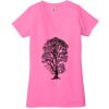 Ladies' Jersey Short-Sleeve Deep V-Neck T-Shirt Thumbnail