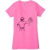 Ladies' Jersey Short-Sleeve Deep V-Neck T-Shirt Thumbnail