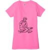 Ladies' Jersey Short-Sleeve Deep V-Neck T-Shirt Thumbnail