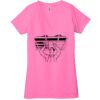 Ladies' Jersey Short-Sleeve Deep V-Neck T-Shirt Thumbnail