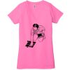 Ladies' Jersey Short-Sleeve Deep V-Neck T-Shirt Thumbnail