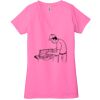 Ladies' Jersey Short-Sleeve Deep V-Neck T-Shirt Thumbnail