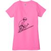 Ladies' Jersey Short-Sleeve Deep V-Neck T-Shirt Thumbnail