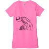 Ladies' Jersey Short-Sleeve Deep V-Neck T-Shirt Thumbnail