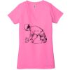 Ladies' Jersey Short-Sleeve Deep V-Neck T-Shirt Thumbnail