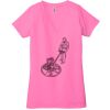 Ladies' Jersey Short-Sleeve Deep V-Neck T-Shirt Thumbnail
