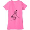 Ladies' Jersey Short-Sleeve Deep V-Neck T-Shirt Thumbnail