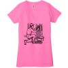 Ladies' Jersey Short-Sleeve Deep V-Neck T-Shirt Thumbnail