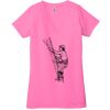 Ladies' Jersey Short-Sleeve Deep V-Neck T-Shirt Thumbnail