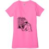 Ladies' Jersey Short-Sleeve Deep V-Neck T-Shirt Thumbnail