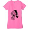 Ladies' Jersey Short-Sleeve Deep V-Neck T-Shirt Thumbnail