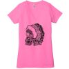 Ladies' Jersey Short-Sleeve Deep V-Neck T-Shirt Thumbnail