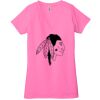 Ladies' Jersey Short-Sleeve Deep V-Neck T-Shirt Thumbnail