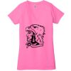 Ladies' Jersey Short-Sleeve Deep V-Neck T-Shirt Thumbnail