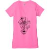 Ladies' Jersey Short-Sleeve Deep V-Neck T-Shirt Thumbnail