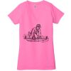 Ladies' Jersey Short-Sleeve Deep V-Neck T-Shirt Thumbnail