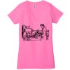 Ladies' Jersey Short-Sleeve Deep V-Neck T-Shirt Thumbnail