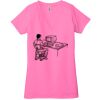 Ladies' Jersey Short-Sleeve Deep V-Neck T-Shirt Thumbnail