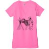 Ladies' Jersey Short-Sleeve Deep V-Neck T-Shirt Thumbnail