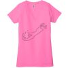Ladies' Jersey Short-Sleeve Deep V-Neck T-Shirt Thumbnail