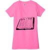 Ladies' Jersey Short-Sleeve Deep V-Neck T-Shirt Thumbnail