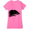 Ladies' Jersey Short-Sleeve Deep V-Neck T-Shirt Thumbnail