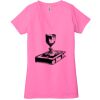 Ladies' Jersey Short-Sleeve Deep V-Neck T-Shirt Thumbnail