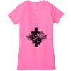 Ladies' Jersey Short-Sleeve Deep V-Neck T-Shirt Thumbnail