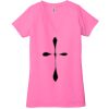 Ladies' Jersey Short-Sleeve Deep V-Neck T-Shirt Thumbnail