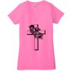 Ladies' Jersey Short-Sleeve Deep V-Neck T-Shirt Thumbnail