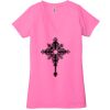 Ladies' Jersey Short-Sleeve Deep V-Neck T-Shirt Thumbnail