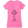 Ladies' Jersey Short-Sleeve Deep V-Neck T-Shirt Thumbnail