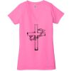 Ladies' Jersey Short-Sleeve Deep V-Neck T-Shirt Thumbnail