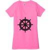Ladies' Jersey Short-Sleeve Deep V-Neck T-Shirt Thumbnail