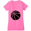 Ladies' Jersey Short-Sleeve Deep V-Neck T-Shirt Thumbnail