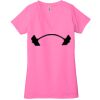 Ladies' Jersey Short-Sleeve Deep V-Neck T-Shirt Thumbnail