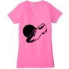 Ladies' Jersey Short-Sleeve Deep V-Neck T-Shirt Thumbnail
