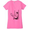Ladies' Jersey Short-Sleeve Deep V-Neck T-Shirt Thumbnail