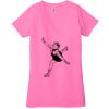 Ladies' Jersey Short-Sleeve Deep V-Neck T-Shirt Thumbnail