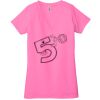 Ladies' Jersey Short-Sleeve Deep V-Neck T-Shirt Thumbnail