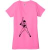 Ladies' Jersey Short-Sleeve Deep V-Neck T-Shirt Thumbnail