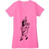 Ladies' Jersey Short-Sleeve Deep V-Neck T-Shirt Thumbnail