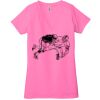 Ladies' Jersey Short-Sleeve Deep V-Neck T-Shirt Thumbnail