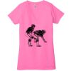 Ladies' Jersey Short-Sleeve Deep V-Neck T-Shirt Thumbnail